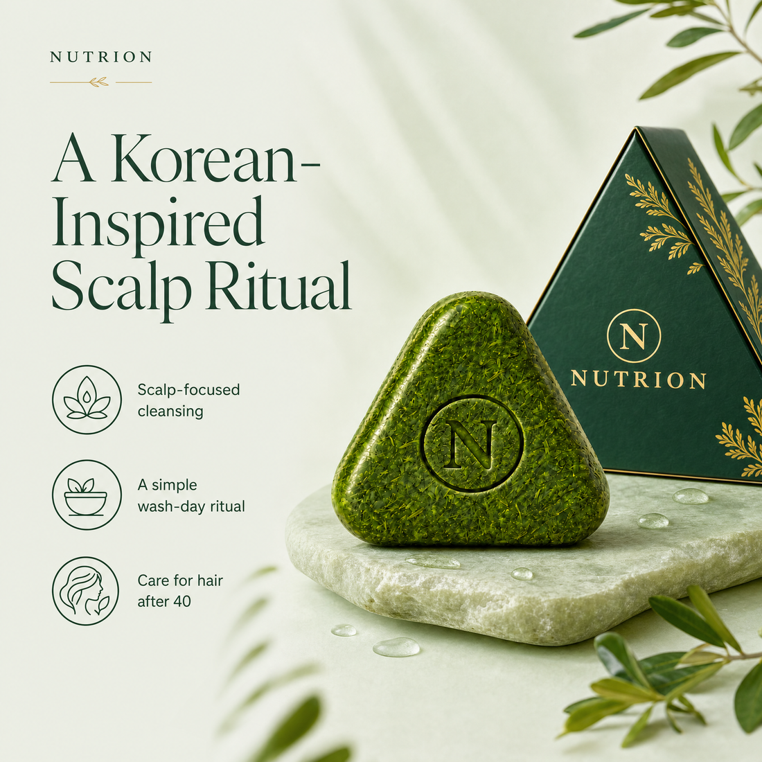 Nutrion Korean Herbal Root Rescue Bar — Korean-inspired scalp ritual